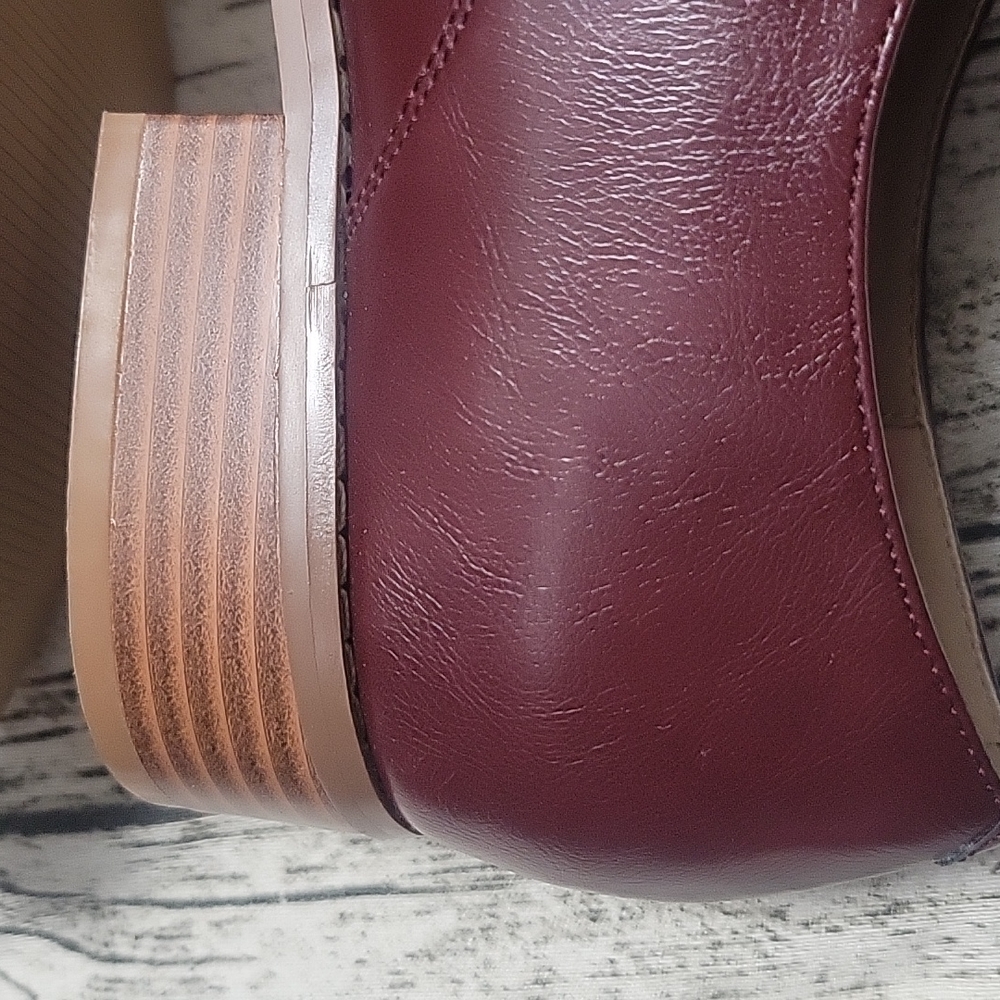 Chanel Burgundy Leather Women's Shoes - Picture 8 of 13